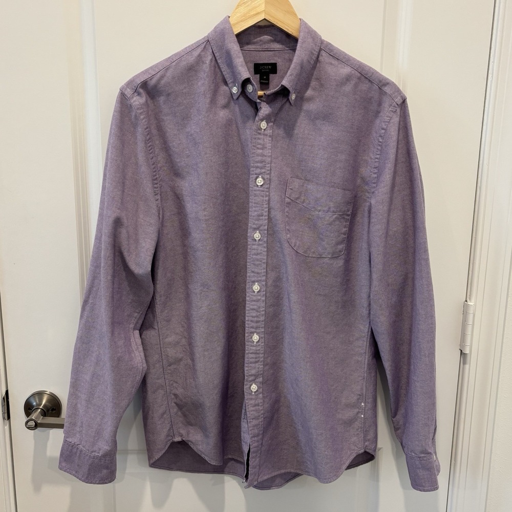 J. Crew Oxford Shirt Men Size M Button Down Light Purple